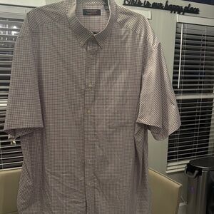 Roundtree & Yorke Travel Smart Men's Checkered Short Sleeve Shirt 3XT